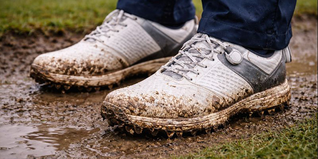 ゴルフシューズの汚れ