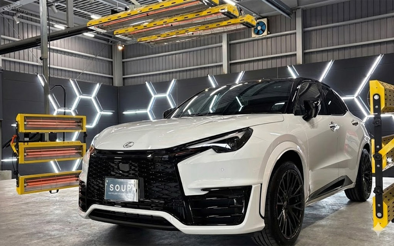 近赤外線ヒーターによる強制硬化