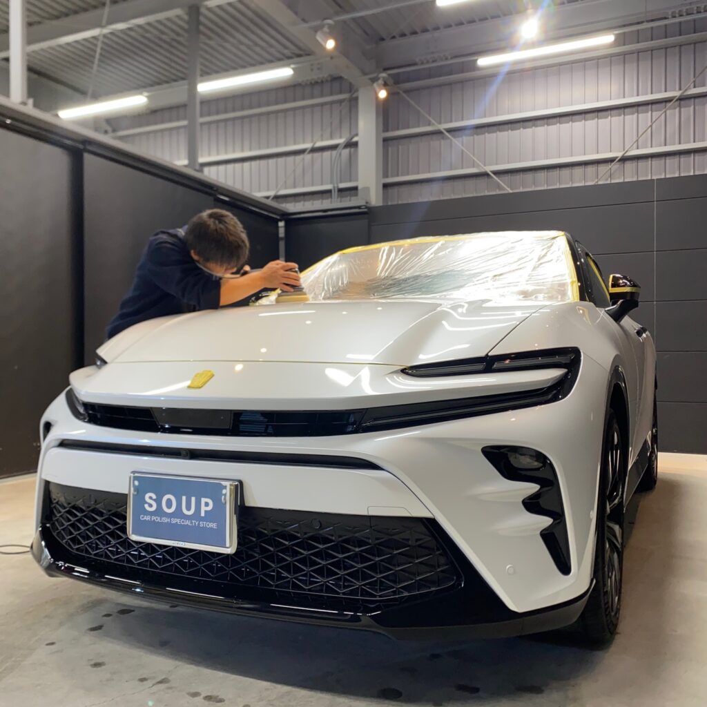 トヨタ AZSH36 クラウンスポーツ 三好郡ボディガラスコーティング