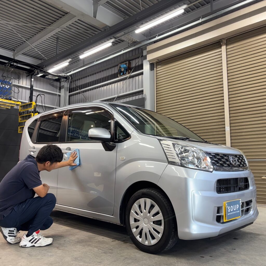 ダイハツ LA150S ムーヴ 徳島県三好市ボディガラスコーティング