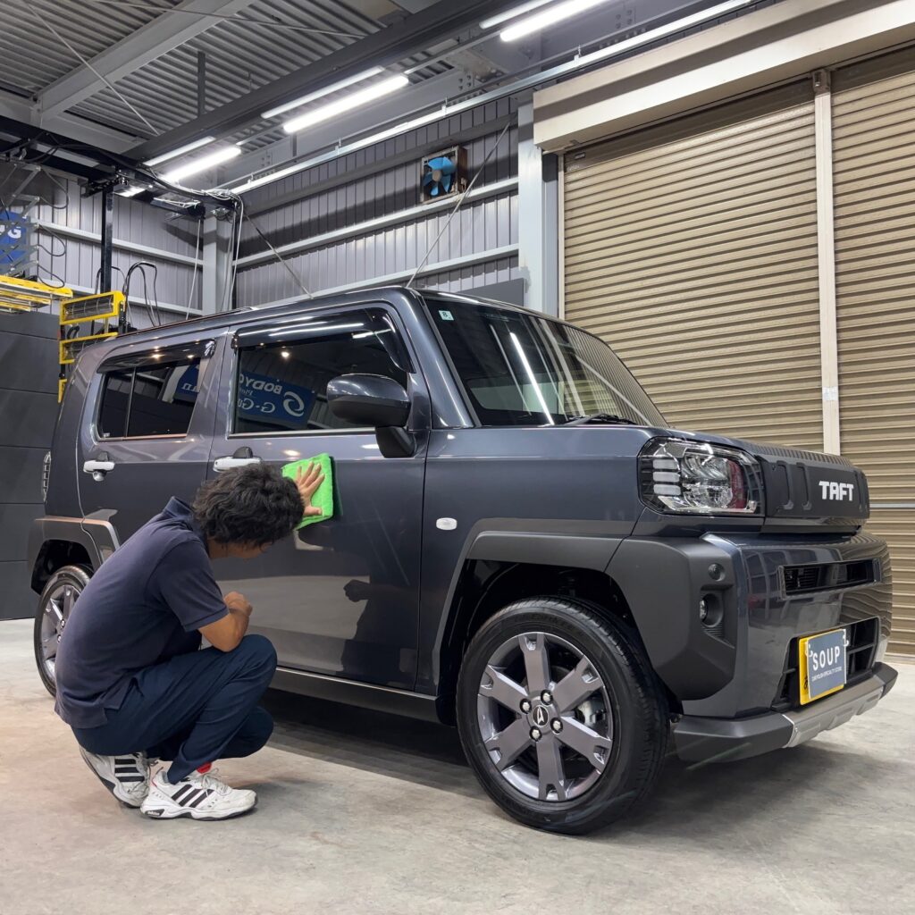 ダイハツ LA900S タフト 徳島県吉野川市ボディガラスコーティング