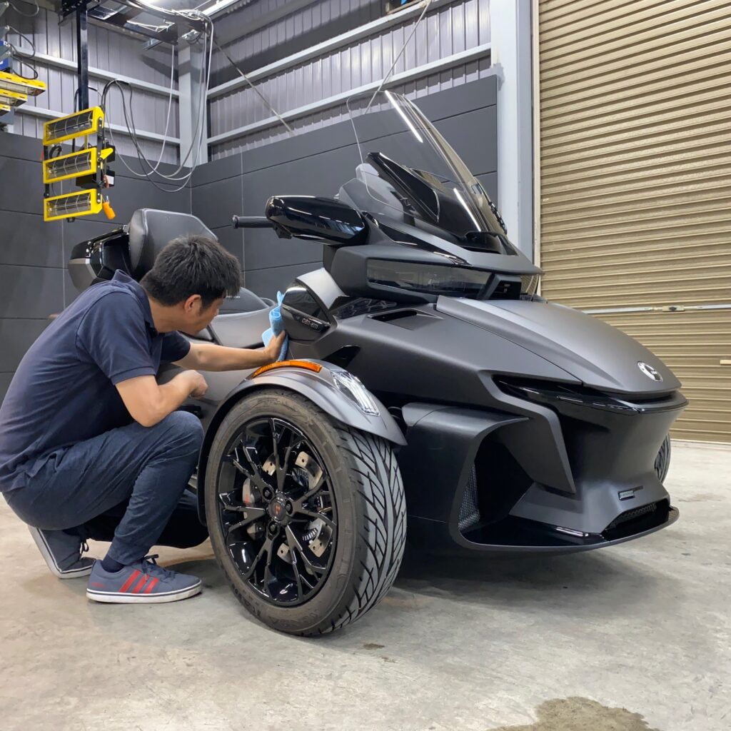 BRP カンナムスパイダーRT 徳島県三好市バイク純水手洗い洗車