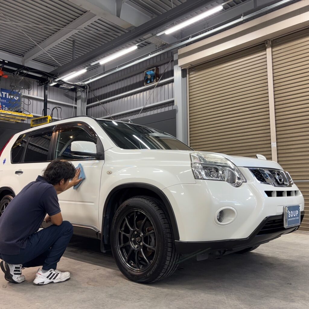 ニッサン DNT31 エクストレイル 徳島県三好市ボディガラスコーティング