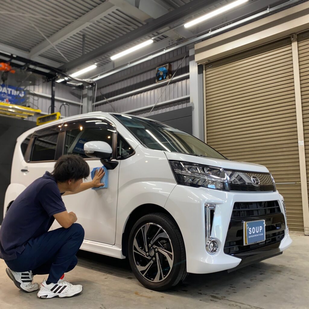 ダイハツ LA160S ムーヴカスタム 徳島県美馬市コーティングメンテナンス