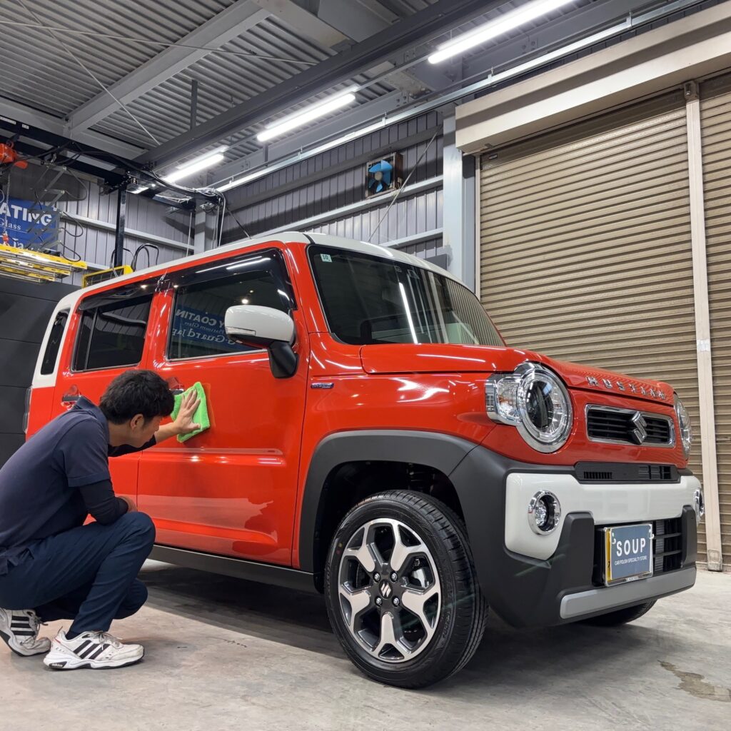 スズキ MR52S ハスラー 徳島県美馬市ボディガラスコーティング