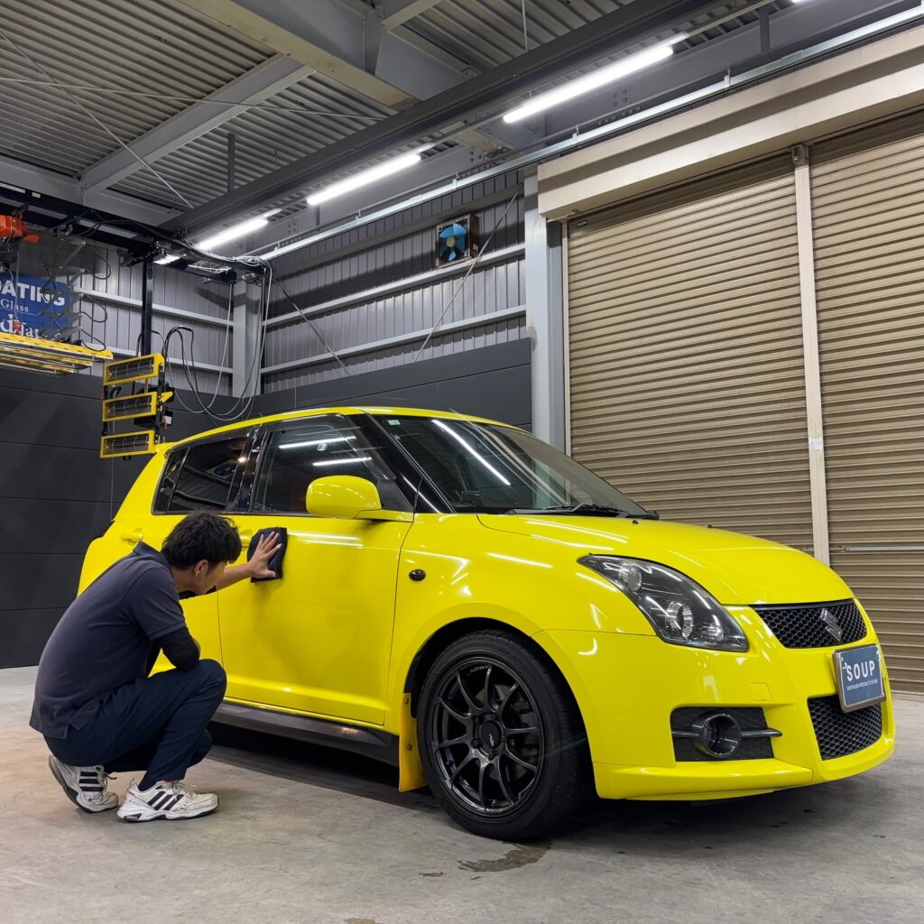 スズキ スイフトスポーツ ZC31S 徳島県三好郡ボディガラスコーティング