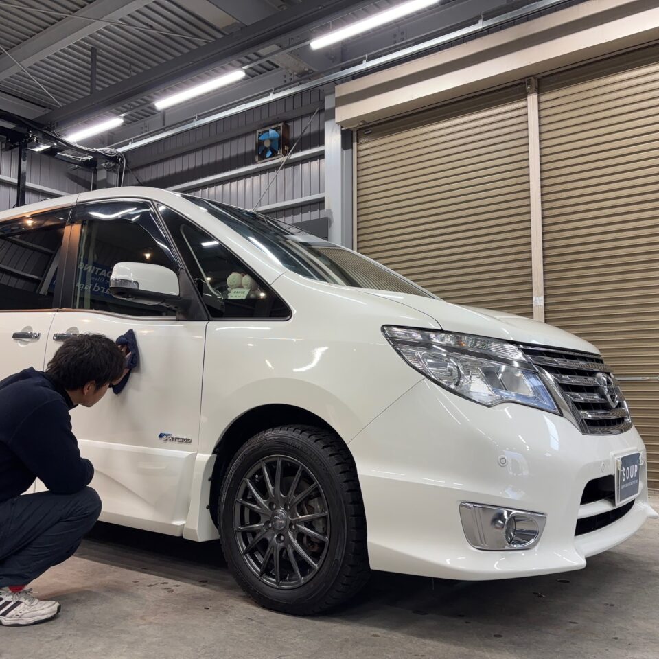 ニッサン HFC26 セレナハイウェイスター 徳島県三好郡ボディガラスコーティング