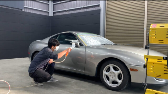 toyota 80スープラにセラミックコーティングを施工。徳島県のカーコーティング専門店SOUPではスポーツカーに最適なコーティングを提供しています。