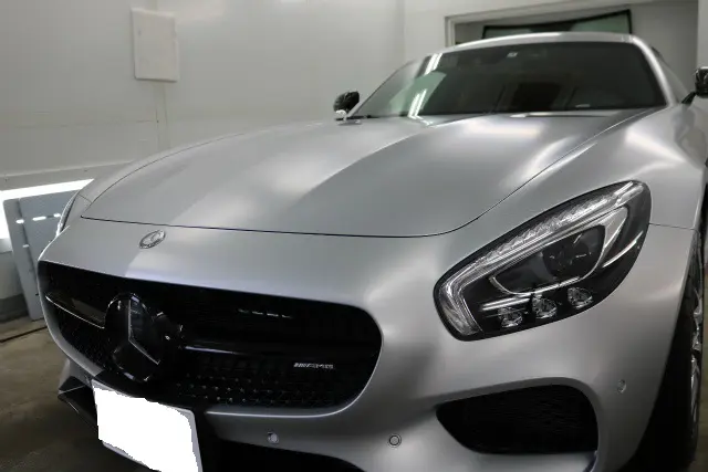 メルセデス　AMG GTにセラミックコーティングを施工。徳島県のカーコーティング専門店SOUPではスポーツカーに最適なカーコーティングを提案しています。 
