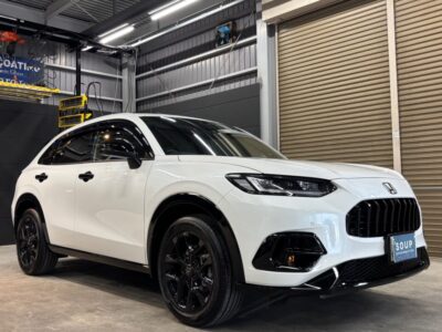 新車ホンダ RZ6 ZR-VにG.Guardガラスコーティングを施工。 徳島県三好市カーコーティング専門店SOUPが仕上げた、圧倒的な艶と防汚性を備えた新車専用のプレミアム施工。
