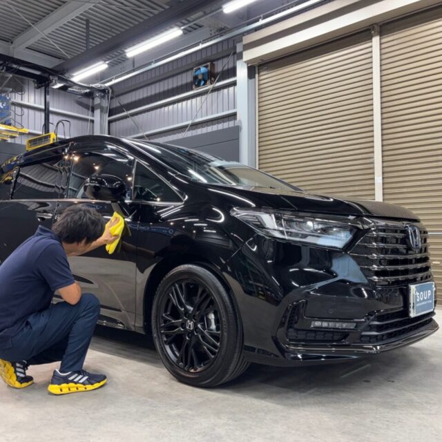 徳島県三好市カーコーティング専門店SOUP｜新車 ホンダ RC5 オデッセイ アブソルートにSystemX Crystal SSセラミックコーティングを施工し、深い艶と強靭な保護膜を纏った高品質な仕上がり